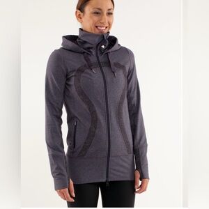 Lululemon Stride Hooded Purple Herringbone Jacket, Size 4